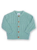 An image of the Kite My first cardi soft aloe