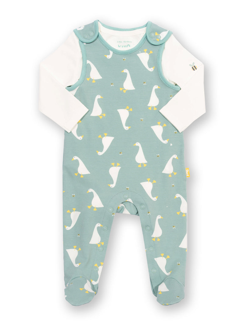 An image of the Kite Little goose dungaree set