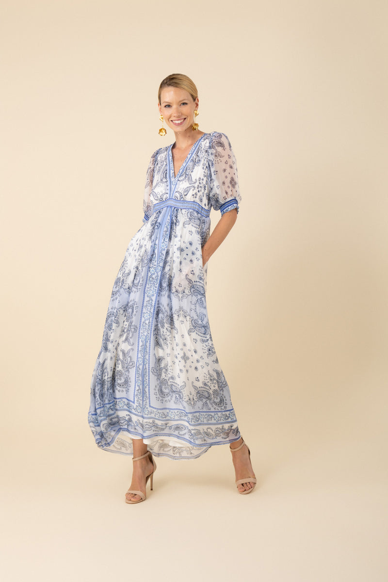 An image of the Hale Bob Lilian Chiffon Maxi Dress