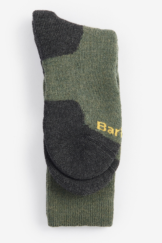 An image of the Barbour Cragg Boot Socks in Olive.