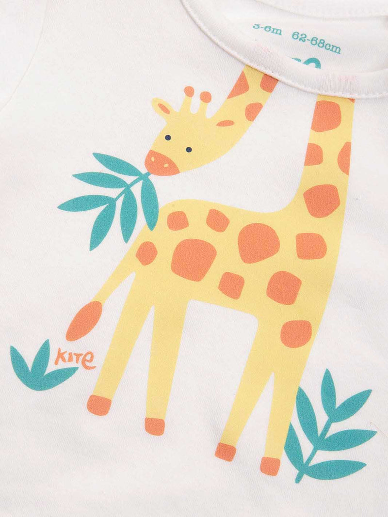 An image of the Kite Hello Giraffe Bodysuit
