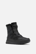 An image of the SOREL Whitney II Plus Lace Waterproof Snow Boots in Black Quarry.