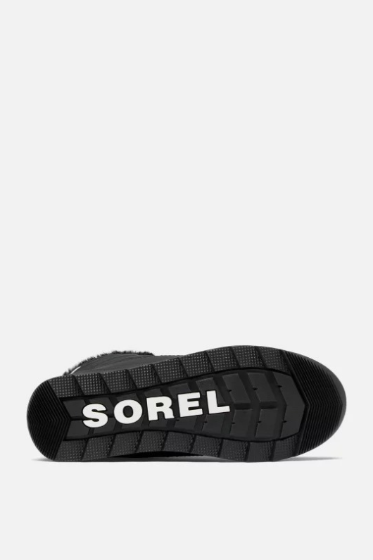 An image of the SOREL Whitney II Plus Lace Waterproof Snow Boots in Black Quarry.