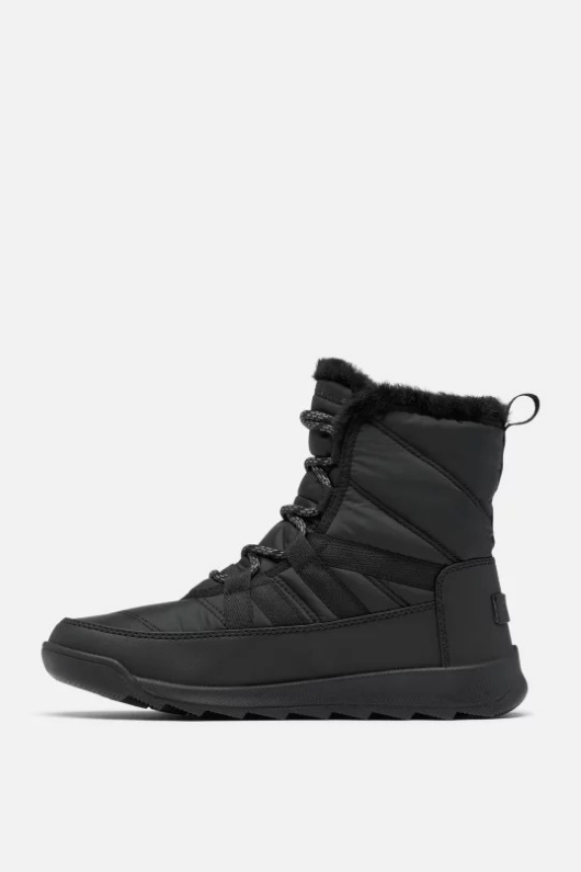 An image of the SOREL Whitney II Plus Lace Waterproof Snow Boots in Black Quarry.