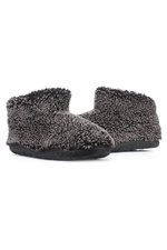 An image of the Bedroom Athletics Leonardo Shorter Length Snow Tipped Sherpa Slipper Boots in Washed Peacoat Navy.