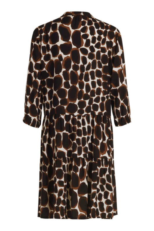 Betty Barclay Animal Print Dress with 3/4 length sleeves, relaxed fit, and all over animal print.