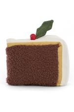 An image of the Jellycat Amuseables Slice of Christmas Cake.