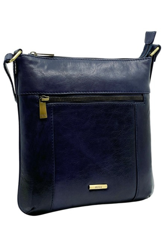 An image of the Nova Leathers Crossbody Bag in Black.