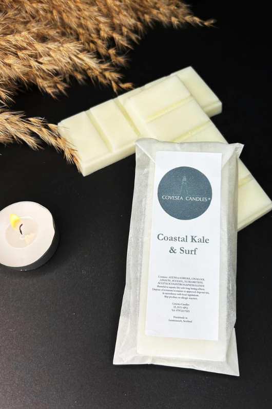 An image of the Covesea Candles Wax Melts bar in the scent Coastal Kale & Surf.