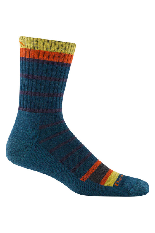 An image of the Darn Tough Via Ferrata Micro Crew Midweight Hiking Socks in Dark Teal.