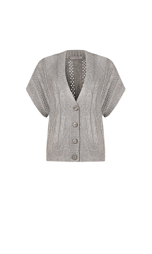 An image of the D Exterior Metallic Cardigan