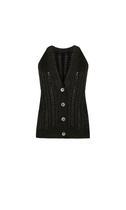 An image of the D Exterior Sleeveless Sweater