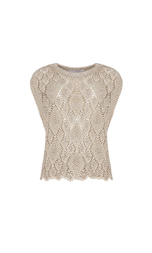 An image of the D Exterior Sleeveless Sweater