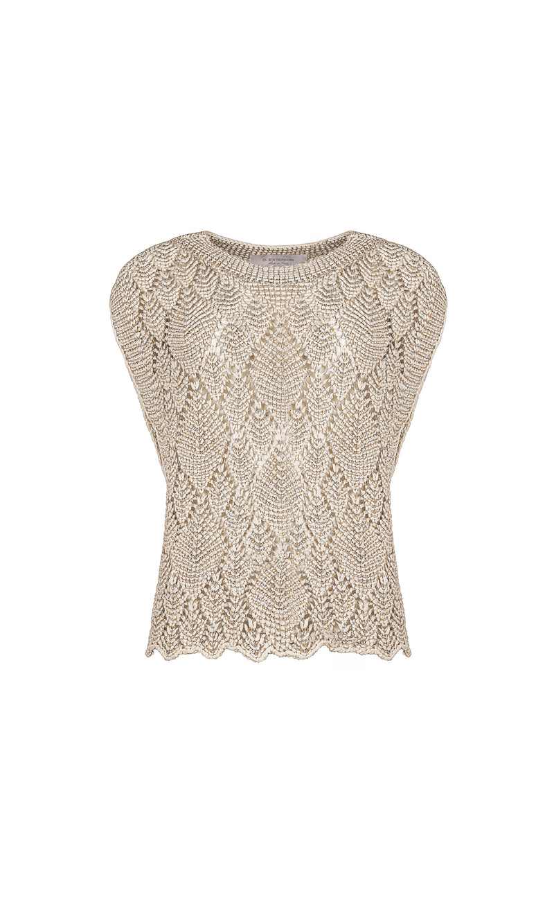 An image of the D Exterior Sleeveless Sweater