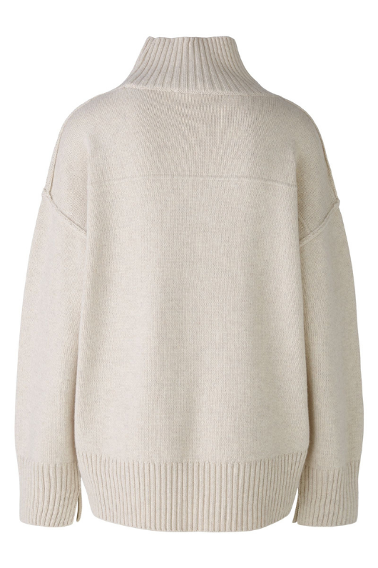 An image of the Oui Wool Blend Jumper in Light Beige Melange.