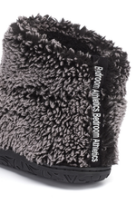 An image of the Bedroom Athletics Leonardo Shorter Length Snow Tipped Sherpa Slipper Boots in Washed Peacoat Navy.