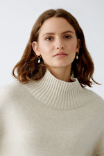 An image of the Oui Wool Blend Jumper in Light Beige Melange.