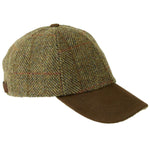 An image of the Heather Accessories Glencairn Harris Tweed Baseball Cap