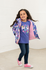 An image of the Lighthouse Freya Girls Coat in Horse Print.