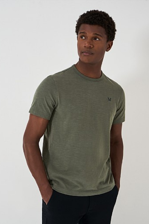 An image of the Crew Slub T-Shirt in Heritage Olive.