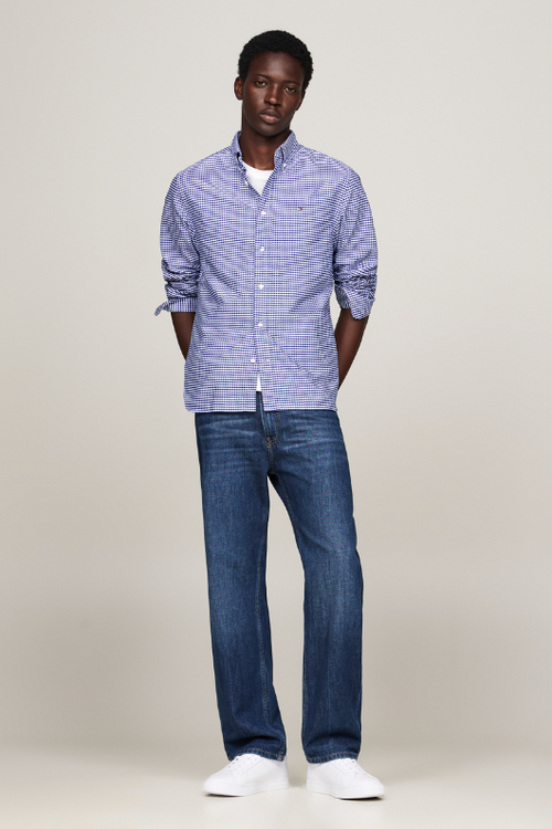 An image of the Tommy Hilfiger Gingham Regular Fit Oxford Shirt in Royal Blue / Check.