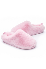 An image of the Bedroom Athletics Ariana Luxury Faux Fur Mule Slippers in Pink.