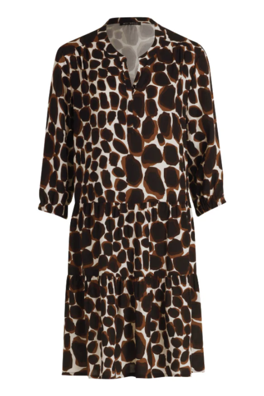 Betty Barclay Animal Print Dress with 3/4 length sleeves, relaxed fit, and all over animal print.