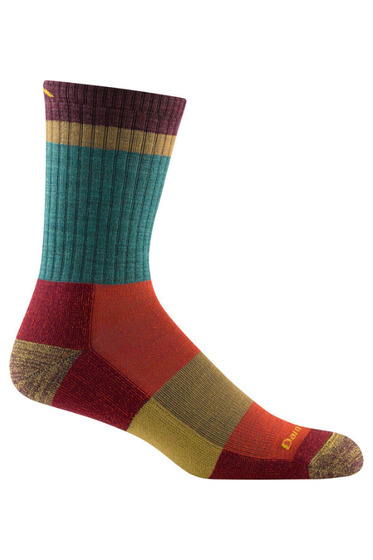 An image of the Darn Tough Heady Stripe Micro Crew Lightweight Hiking Socks in Teal.