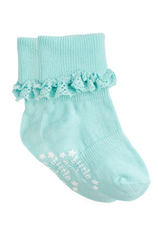 An image of The Little Sock Company Paradiso Frilly Non-Slip Stay On Socks.