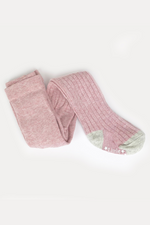 An image of The Little Sock Co Non-Slip Tights in Dusty Pink.