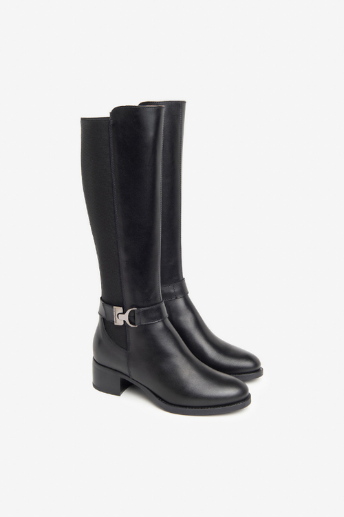 An image of the Nero Giardini Heeled Knee High Boots in Nero.