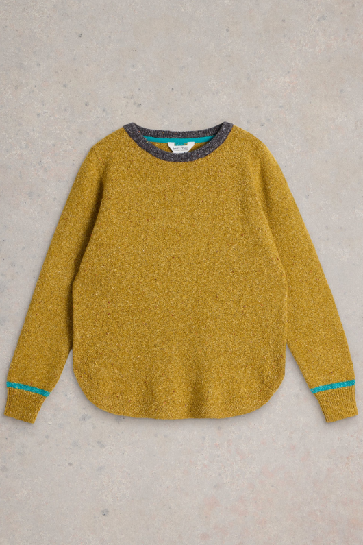 An image of the White Stuff Talia Nep Jumper in Chartreuse Multi.