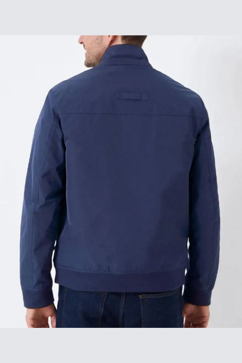 An image of the Crew Clothing Harrington Jacket in Dark Navy.