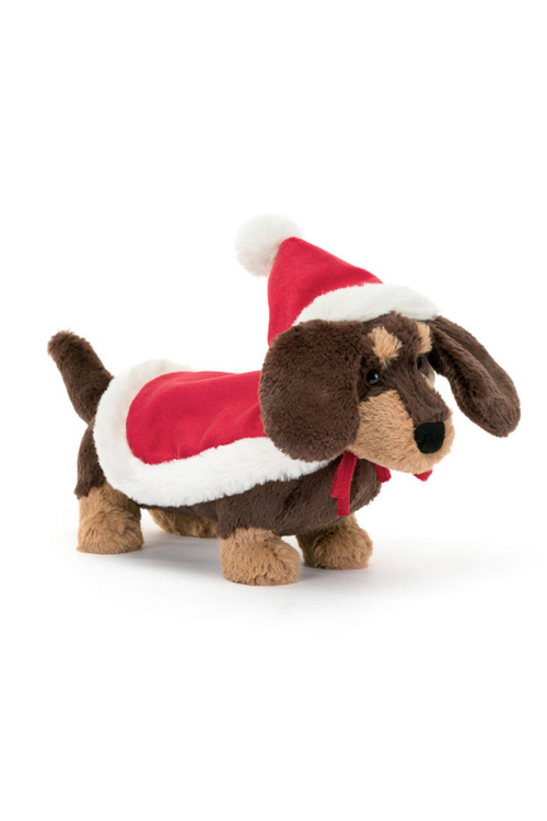 An image of the Jellycat Winter Warmer Otto Sausage Dog.