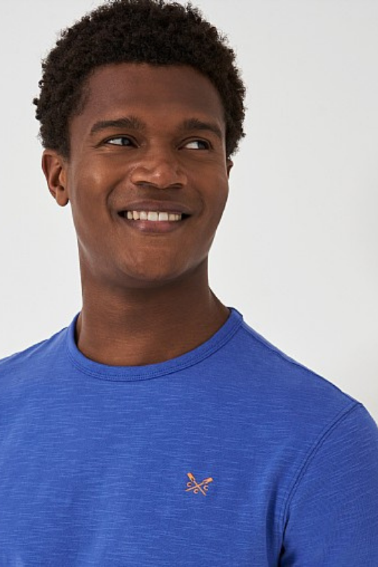 An image of the Crew Slub T-Shirt in Strong Blue.