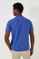 An image of the Crew Slub T-Shirt in Strong Blue.