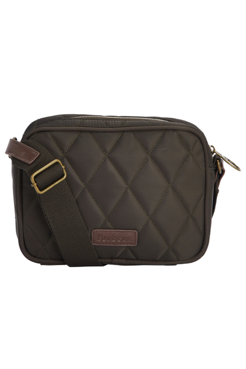 An image of the Barbour Quilted Crossbody Bag in Olive.