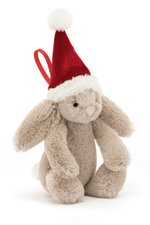 An image of the Jellycat Bashful Christmas Bunny Decoration.