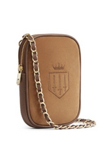 An image of the Fairfax & Favor Mini Finsbury Crossbody Bag in the colour Tan.