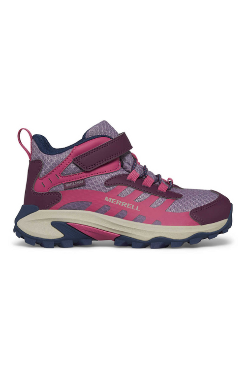 An image of the Merrell Moab Speed 2 Mid A/C Waterproof in Berry.