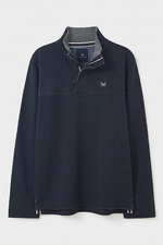 An image of the Crew Clothing Padstow Pique Sweatshirt in Navy.