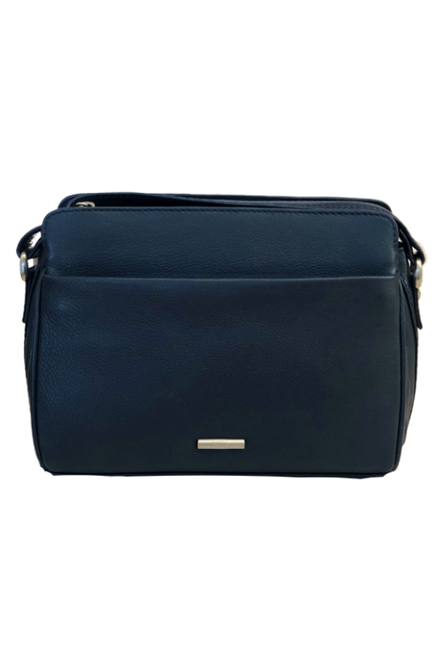 An image of the Nova Leathers Crossbody Bag in Navy.