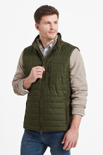 An image of the Schoffel Brora Gilet in Forest.