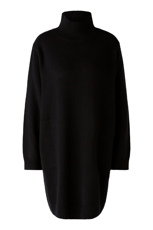 An image of the Oui Knitted Dress in Black.