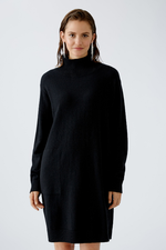 An image of the Oui Knitted Dress in Black.