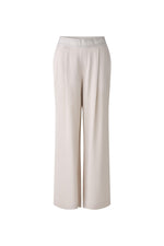 An image of the Oui Wide Leg Trousers in Light Stone.