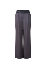 An image of the Oui Wide Leg Trousers in Dark Grey.