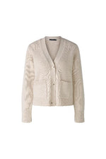 An image of the Oui Cardigan in Light Beige Melange.