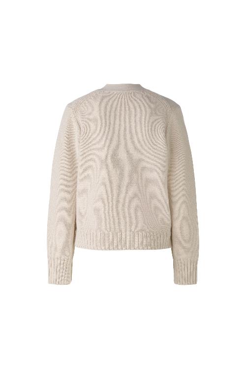 An image of the Oui Cardigan in Light Beige Melange.