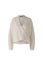 An image of the Oui Wrap Cardigan in Off White.